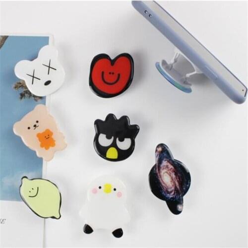 Fruits Bear Expanding Stand 3D Airbag Mount Phone Socket Fold Mobile Smartphones Pocket Desktop Stand Bracket Phone Holder