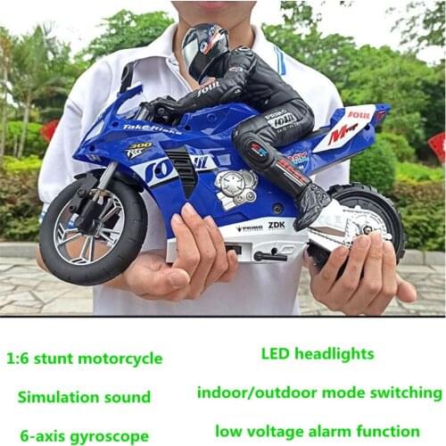 1:6 High Speed Motorbike Self-Balancing 6 Axis Of Gyroscope Stunt Racing RTR Stunt Car 20km/h 360 Degree Drift For Boys Gift