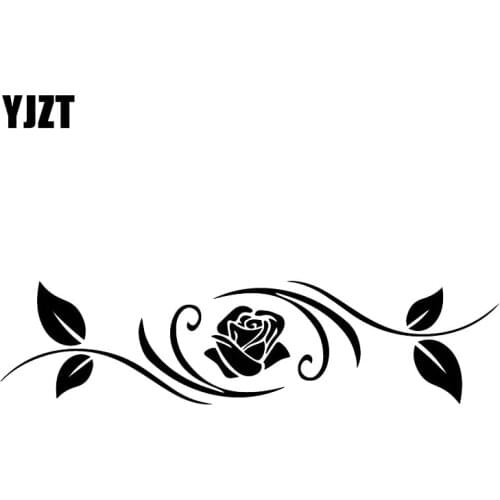 YJZT 17X4.2CM Rose Leaf Design Car Whole Body Decoration Stickers Vinyl Decals C25-1295