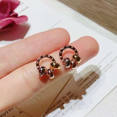 Creative Brand Ring Roman Numeral Earring Women Fashion Titanium Steel 316L High Quality Earrings Women Gifts