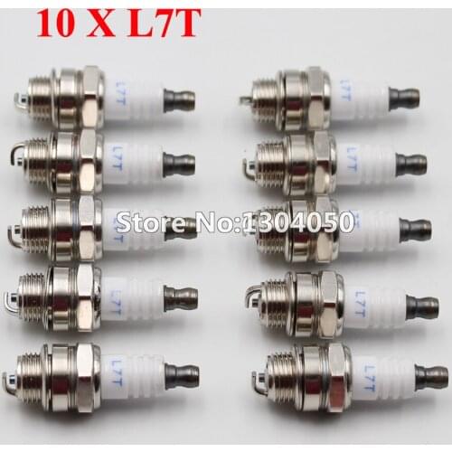 10pcs SPARK PLUG L7T Replace BPMR7A for Chainsaw TS400 TS410 TS420 TS460 2 Stroke ATV MINI Super Pocket Bike new