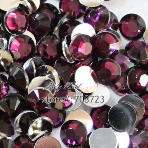 1000PCS ss30 6mm 3D Nail Art Gems Beads Nail Tools Decorations Glitter Rhinestones For Nail Jewelry Tips Purple green N17