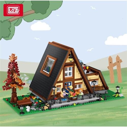 1917PCS LOZ Mini Blocks Lovely Wooden House Tiny Cabin Building Bricks for Children Gifts Toy Kids Brinquedos Girls Present 1037