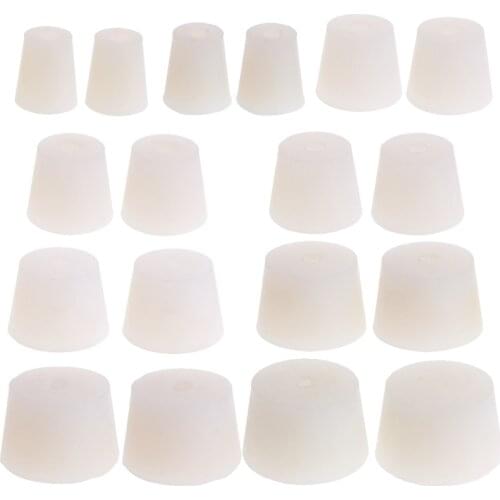 2 Pcs Bar Tools Home Brew Wine Stoppers Silicone Plug Rubber Stopper With Hole Airlock Valve Bubbler Wine Brew