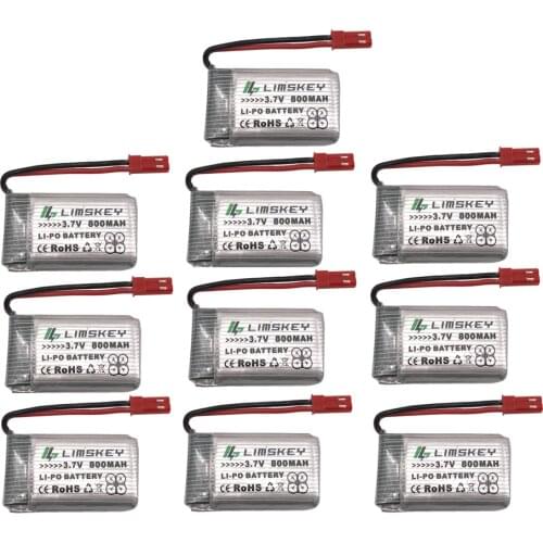 20pcs RC Drone Lipo Battery JST 902540 3.7V 800mAh Lipo 1S Battery With USB Charger Set For MJX x400 X300C X800 Quadcopter Parts