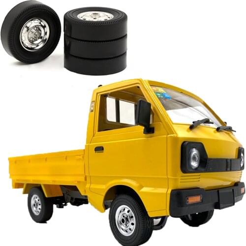 4pcs/set High Simulation Metal Tire for 1/16 WPL D12 RC Car Replacement Car Wheel Rim Modification Parts