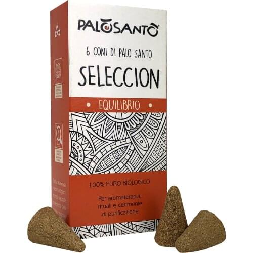 Palo Santo Incense Cones Seleccion - Wild Harvested & Sustainably Sourced Palo Santo Wood - 100% Natural Incense for Yoga, Meditation, Rituals and Protection - 6 pcs