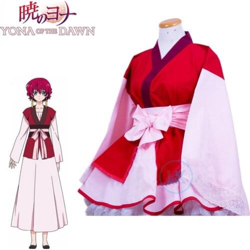 Anime Akatsuki no Yona Princess Yona of the Dawn Princess Cosplay Costume Lolita Kimono Dress Full Sets Female Halloween Gift