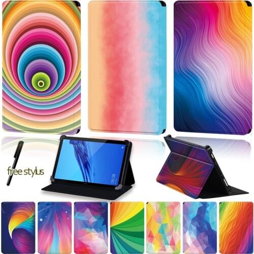 Flip Cover Case for Huawei MediaPad T1 7.0/T1 8.0 /T1 10/T2 10 Pro/T3 7.0/T3 8.0/T3 10 9.6/T5 10 Watercolor Series Tablet Case