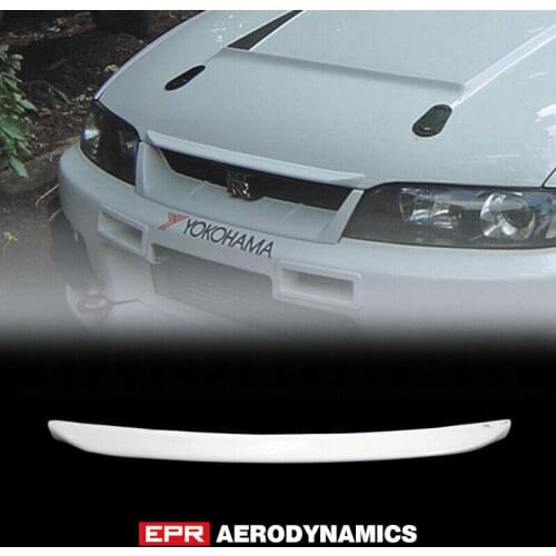 FRP Unpainted For Nissan R33 Skyline GTR GTS OE Style Front Bonnet Lip Exterior Accessories Body kits