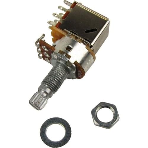 New A500k Push Pull Split Knurled 18MM Long Shaft Audio Taper Guitar Switch Control Pot Potentiometer for Guitar Bass Parts(Pa