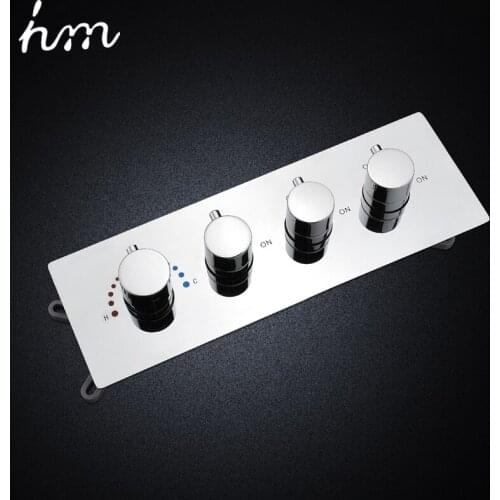 Hm Mixer Tap Temperature Control Shower Switch Brass Concealed Faucets Diverter Mixing Thermostatic Mixing Valve