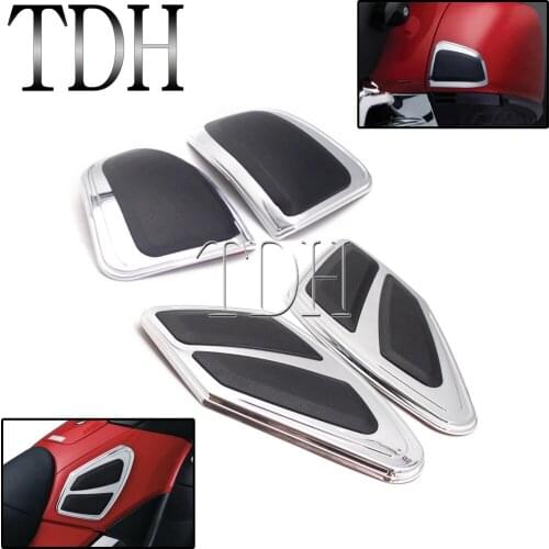 For Honda Goldwing GL1800 GL 1800 FB6 2012-2017 Chrome Fuel Tank Side Knee Sticker & Saddlebag Protector Trim Cover Mororcycle