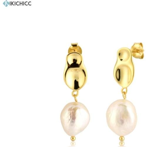 Kikichicc 925 Sterling Silver 2020 Gold Women Luxury Drop Earring Pearl Jewelry Fashion Fine Jewels Rock Punk Pendiente Clips