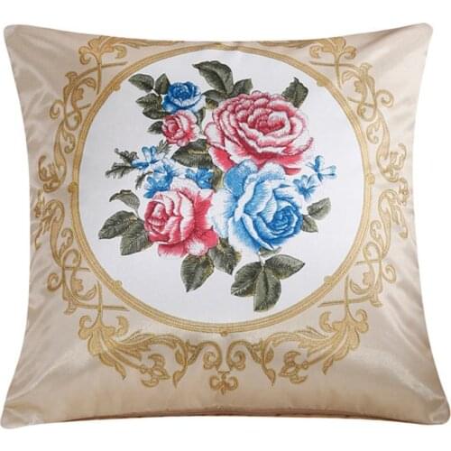 Classical Flower Pattern Cushion Cover Square Cushion/almofada Cover Polyester Fiber Throw Pillowcases Home Decorative