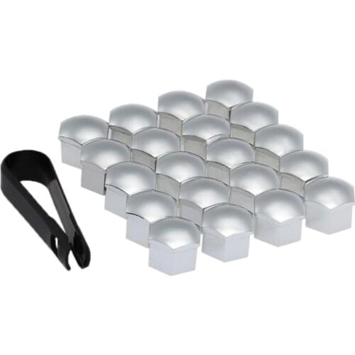 20pcs Universal 21mm Wheel Nut Covers Lug Nut Caps Screw Protector