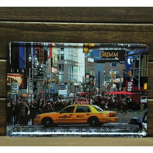 50pcs/lot Metal Sign shabby chic Hot Selling New york taix Wall art metal Signs Home Decorative Art Picture F-10 20*30cm Mix ord