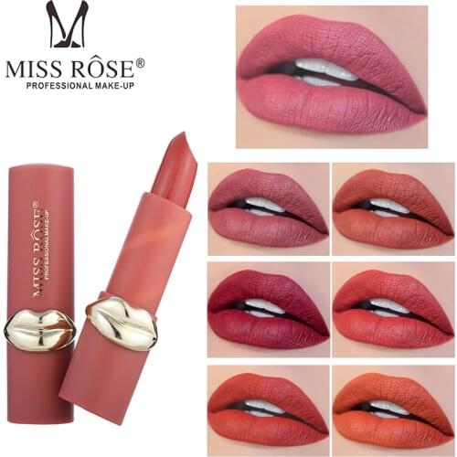 Miss rose sexy red matte lipstick pencil 12 colors waterproof long lasting rouge a levre mat lippenstift nude lipstick MS146