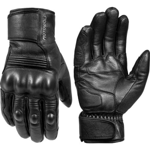 Motorcycle Gloves Genuine Leather Waterproof Warm Gloves Bicycle Gloves Mountaineering Ski Gloves Sports Tactical Gloves