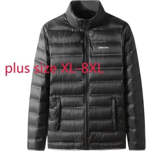 New Arrival Super Large Autumn Winter Male Youth Lightweight Stand Collar Down Jacket Fashion Casual Coats Plus Size L-7XL 8XL