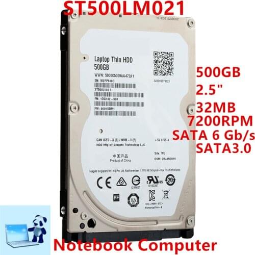 New HDD For Seagate Brand 500GB 2.5" SATA 6 Gb/s 32MB 7200RPM For Internal Hard Disk For Laptop Computer HDD For ST500LM021