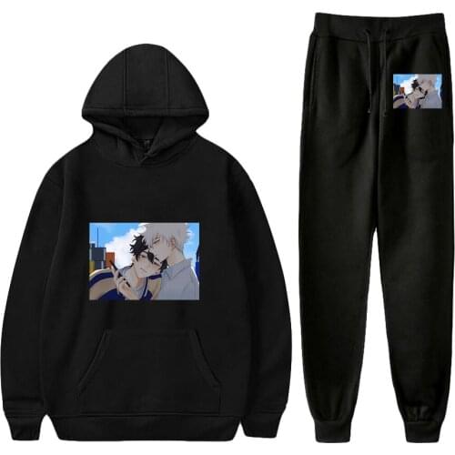 Link Click Print Fall Suit Hoodies Hooded Ankle Banded Pant Two Piece Set Street clothes the hoodies+pants