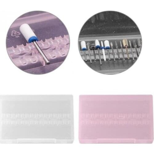 14 Hole Plastic Nail Drill Bit box nail art electric manicure machine Small Hold tools pedicure stand