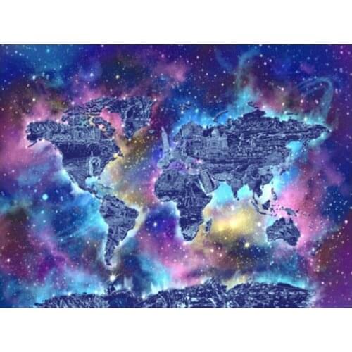 Full Square round 5D DIY Diamond Painting Fantasy map diamond Embroidery Cross Stitch Rhinestone Diamond Mosaic Painting Decor