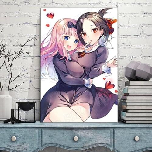 Anime Poster Kaguya-sama Love is War Shinomiya Kaguya Fujiwara Chika canvas Posters hd print wall art painting Home Decoration