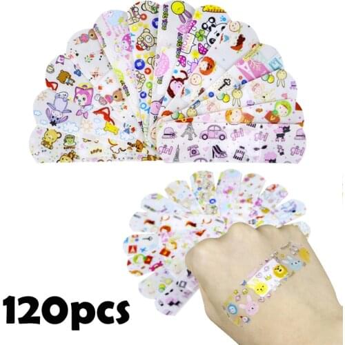 10/120pcs Transparent Medical Patch Waterproof Wound Bandages Cute Breathable First Band Aid Medical Adhesive for Kids