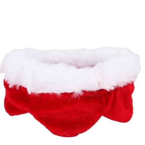 Dorakitten Christmas Pet Collar Plush Decor Cat Bib Collar Pet Costume Scarf For Christmas Party Pet Supplies Pet Accessories