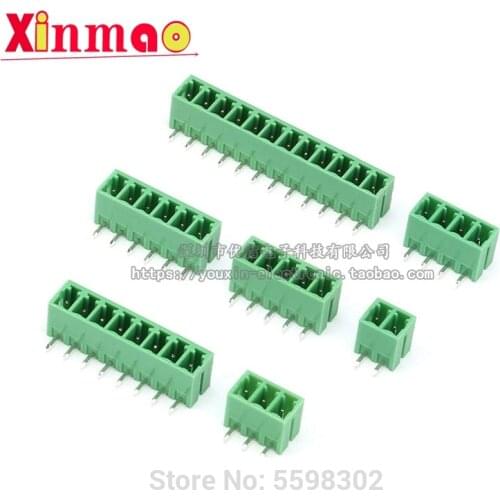 10PCS Bending Needle Seat KF2EDGR-3.81MM Spacing Connector 2P/3/4/5/6/7/8/9/10P Screw Terminal Connector