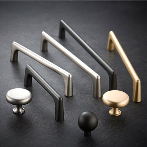 Modern Fashion Wardrobe Door Knobs and Handle Zinc Alloy Cabinet Handles Dresser Drawer Pulls Furniture Hardware Accessories