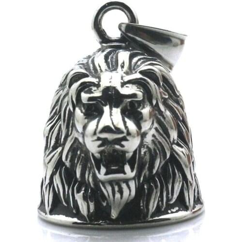 Domineering Animal Style Cool Lion Pendant Fashion Design Bell Necklace