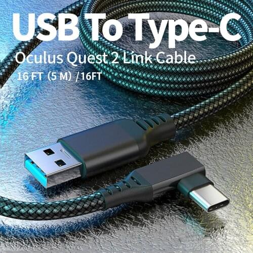 VR Accessorie 5M Charging Cable Data Line for Oculus Quest 1/2 Link VR Headset USB 3.0 Type C Data Transfer Type-C To USB-A Cord