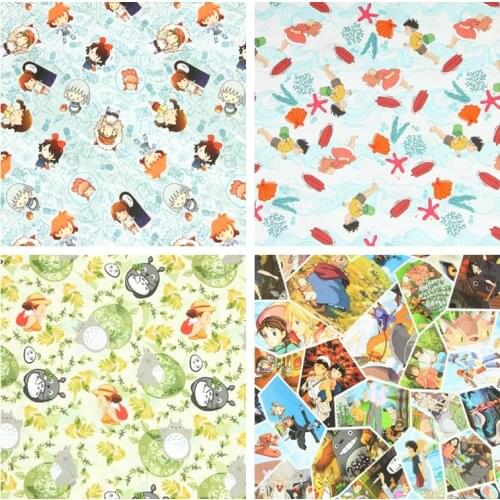 Japanese cartoon child Fingers Cotton Fabric for Kids Clothes Home Textile Slipcover Sewing Quilting DIY Needlework Material