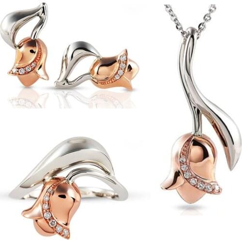 Golden Rose Ring Female Lady Girl Gold Small Gift Fashion Jewelry Accessories