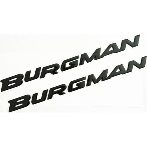 1 Set 3D Black Motorcycle Emblem Badge Decals Scooter Reflective Stickers For Suzuki Burgman AN125 AN200 AN400 AN650