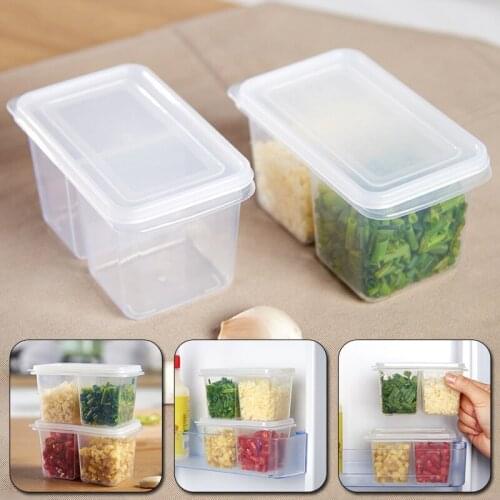 2Pcs/Set Seasoning Box Kitchen Spice Storage Box Bottle Jars Transparent Sealed Dust-Proof Fresh-Keeping Box Tool