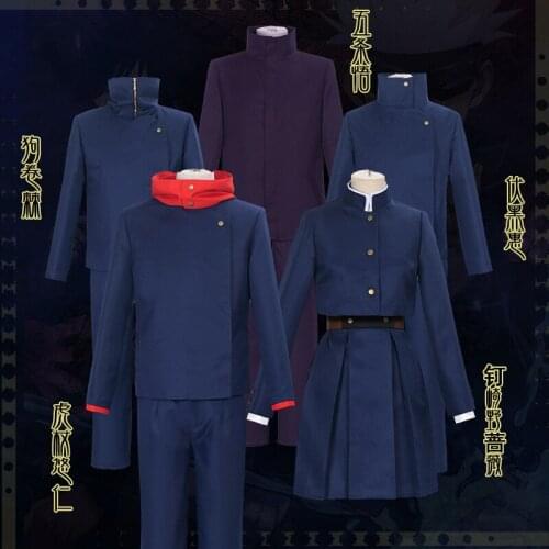 Anime Costumes Jujutsu Kaisen Itadori Yuji Cosplay Costumes Kugisaki Nobara Clothes Fushiguro Megumi Uniform Customized Accepted