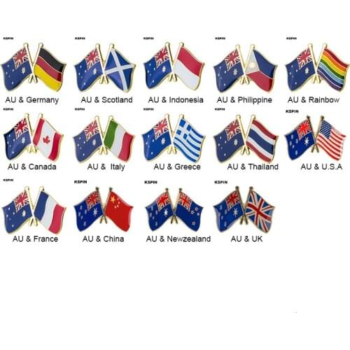 Australia Country Flag Badge Flag Brooch National Flag Lapel Pin International Travel Pins Collections