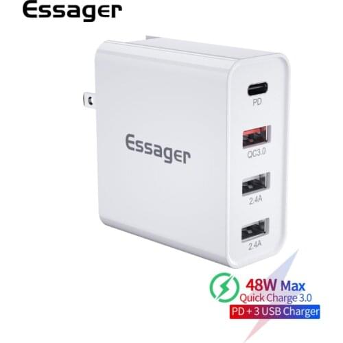 Usb Fast Charger Quick Charge QC3.0 48W Universal Wall Mobile Phone Tablet Chargers For Iphone X Samsung Huawei Charging Charger