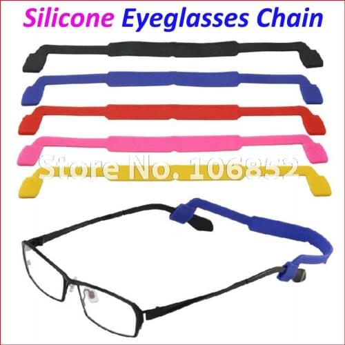 OT002 100pcs Children Kids Silicone Anti Slip Eyeglasses Sunglasses Glasses holder chain cord String Free Shipping