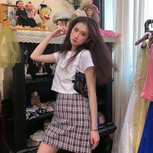 T-shirt Rap hip hop Harajuku Gothic T-shirt Angel print album black brandy bratz accessory y2k T-shirt street aesthetic T-shirt