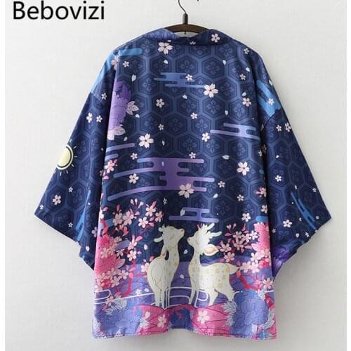 Japanese Style Anime Kimono Haori Beach Women Men Traditional Harajuku Streetwear Samurai Cardigan Costume Yukata Cosplay