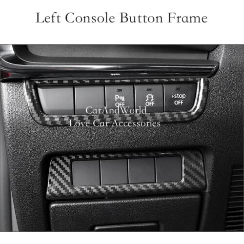 For 2019 2020 Mazda 3 Axela Left Middle Console Switch Button Panel Cover Interior Frame Trims ABS Decoration Car Accessories