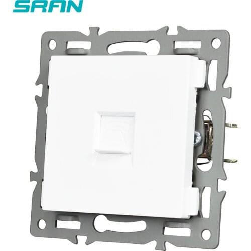 SRAN RJ11 socket module with iron plate and iron claw suitable for SRAN F series 82mm panels telephone interface