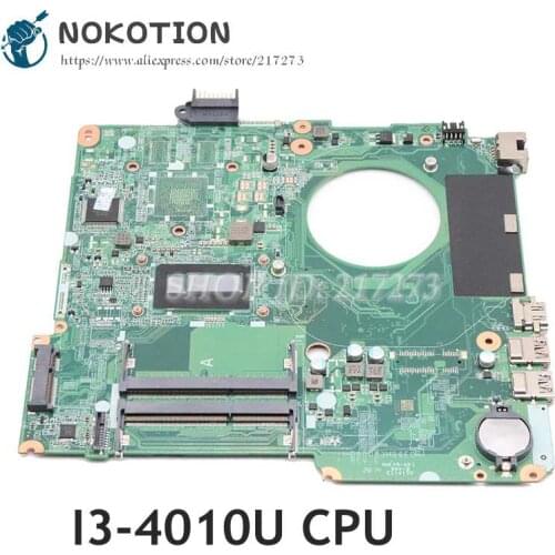 NOKOTION DA0U83MB6E0 782103-501 782103-001 For HP Pavilion 15-N 15-F 15-F010DX Laptop Motherboard I3-4010U CPU DDR3