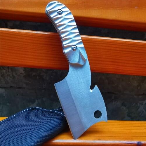7.48 Inch Chopped Bone Knife, Mini Kitchen Knife, Camping Hunting Knife, 7CR18MOV Stainless Steel Blade, Sharp and Durable