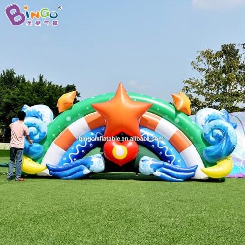 PORTABLE BALLOON 6x2.5mh inflatable star moon rainbow background wall customized backdrop decoration for sky theme